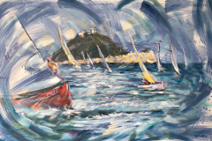 Regata-isola-10-2024-olio-su-tela-90x140