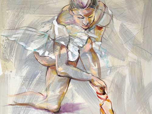 La danzatrice, olio su tela di Rudy Mascheretti